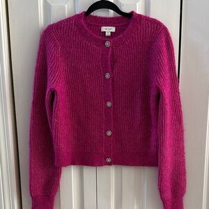 Medium Chic Magenta Cardigan by ON 34th with silver threads